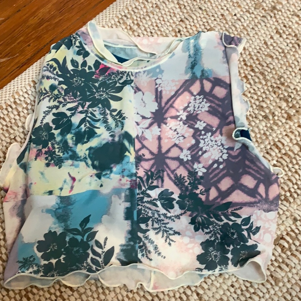 Free‎ people movement bra/top combo in floral. NWOT. Retail 76